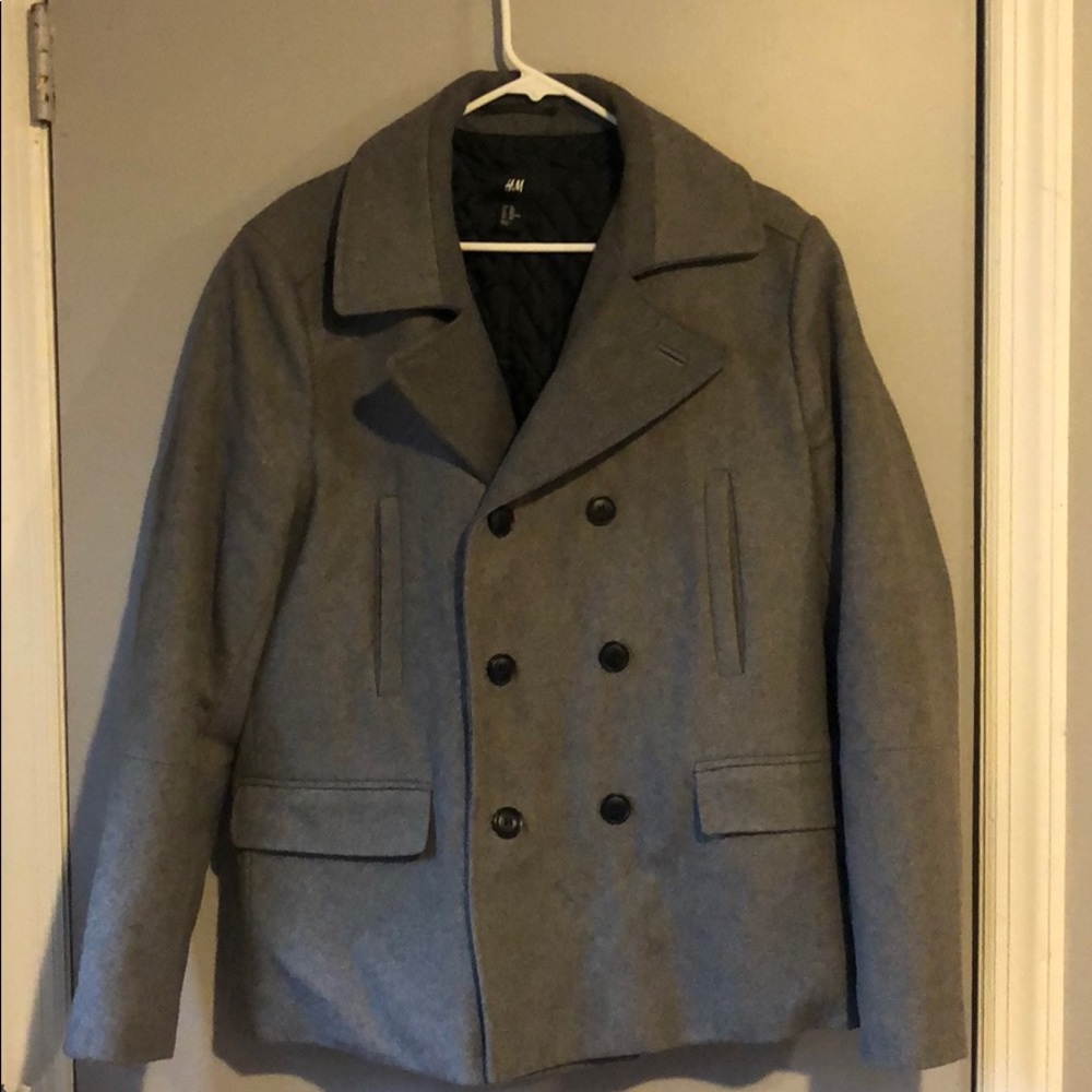H&M Grey Peacoat